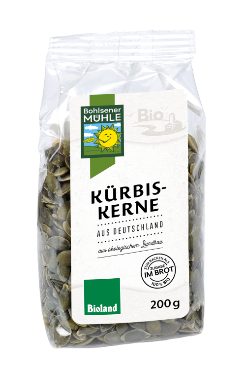 Kürbiskerne aus Deutschland, dunkelgrün