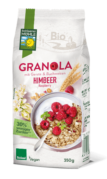 Knuspriges Granola mit Himbeeren online kaufen 