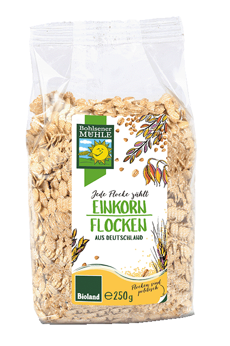 Einkornflocken 250g für Müsli oder Porridge