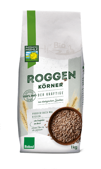 1 kg Roggen Körner  online kaufen von der Bohlsener Mühle