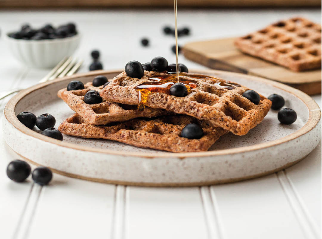 Waffeln mit Porridge-Basis 