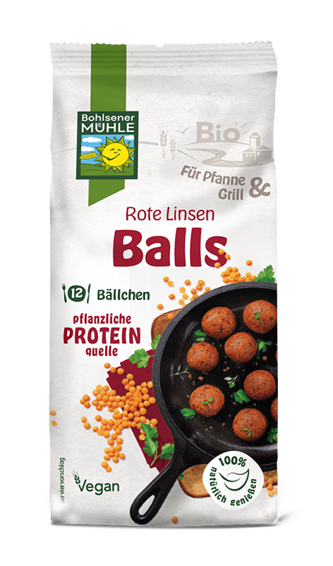 Rote Linsen Balls