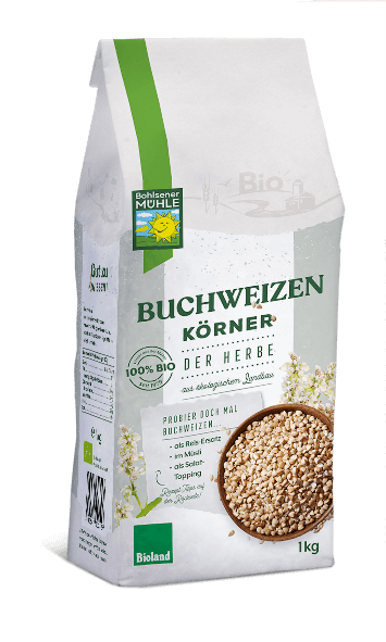 Buchweizenkörner 1 kg Packung | Bohlsener Mühle Onlineshop