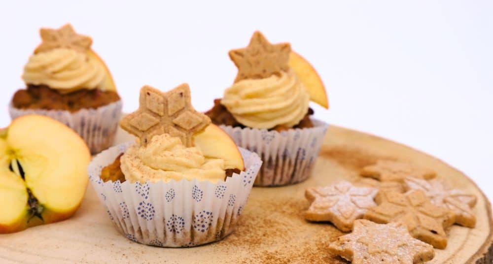 Apfel Muffins mit Apfel-Zimtcreme