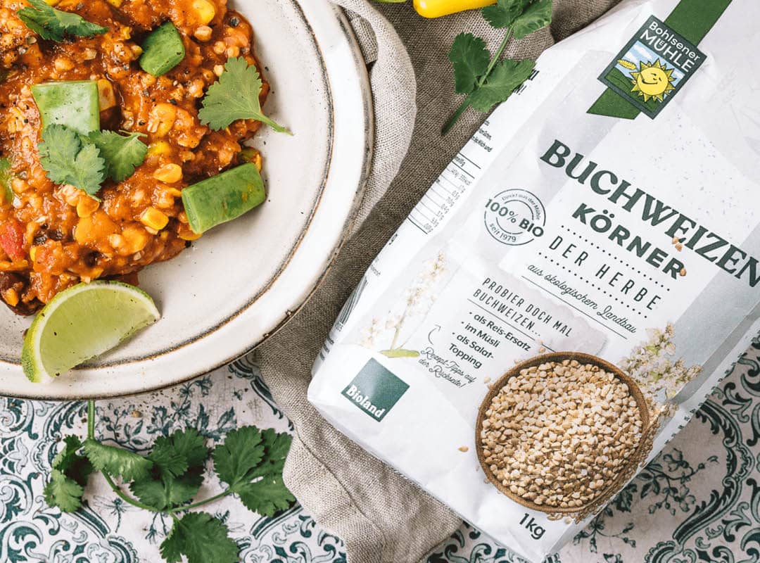 Buchweizenkörner für Chili con Buchweizen