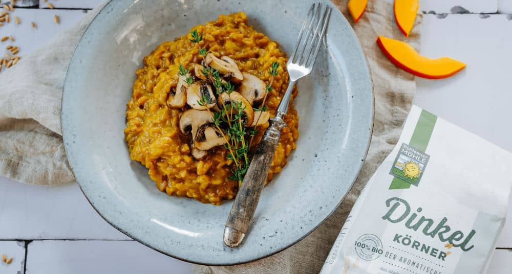 Dinkel-Kürbis Risotto