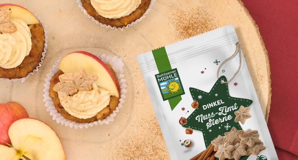 Apfel Muffins mit Apfel-Zimtcreme