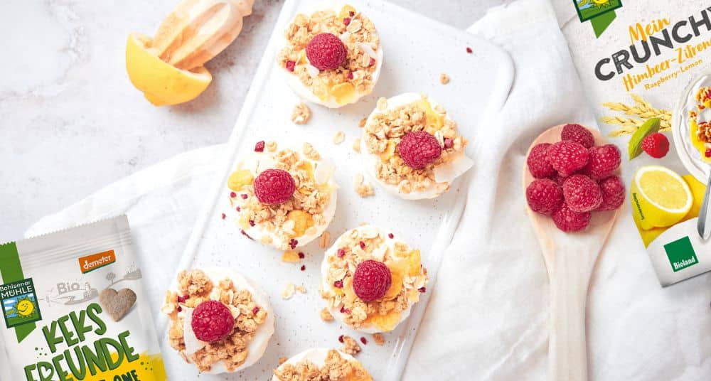Cheesecake mit Knuspermüsli Zitrone