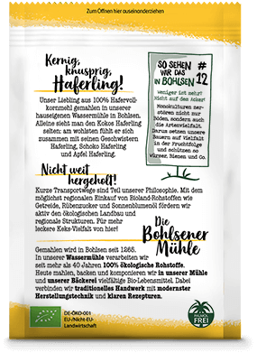 Haferkekse Kokos Rückseite Produkt 